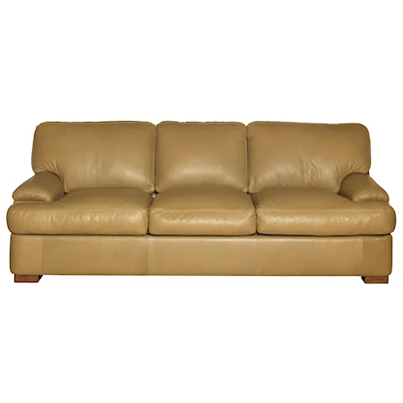 Comfortable Leather Family Room Sofa